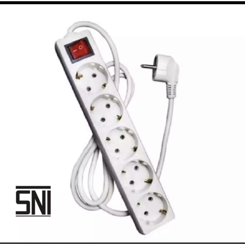STOP KONTAK ON/OF 5 LOBANG/COLOKAN ON/OF 5 LOBANG PANJANG KABEL 1,5 METER