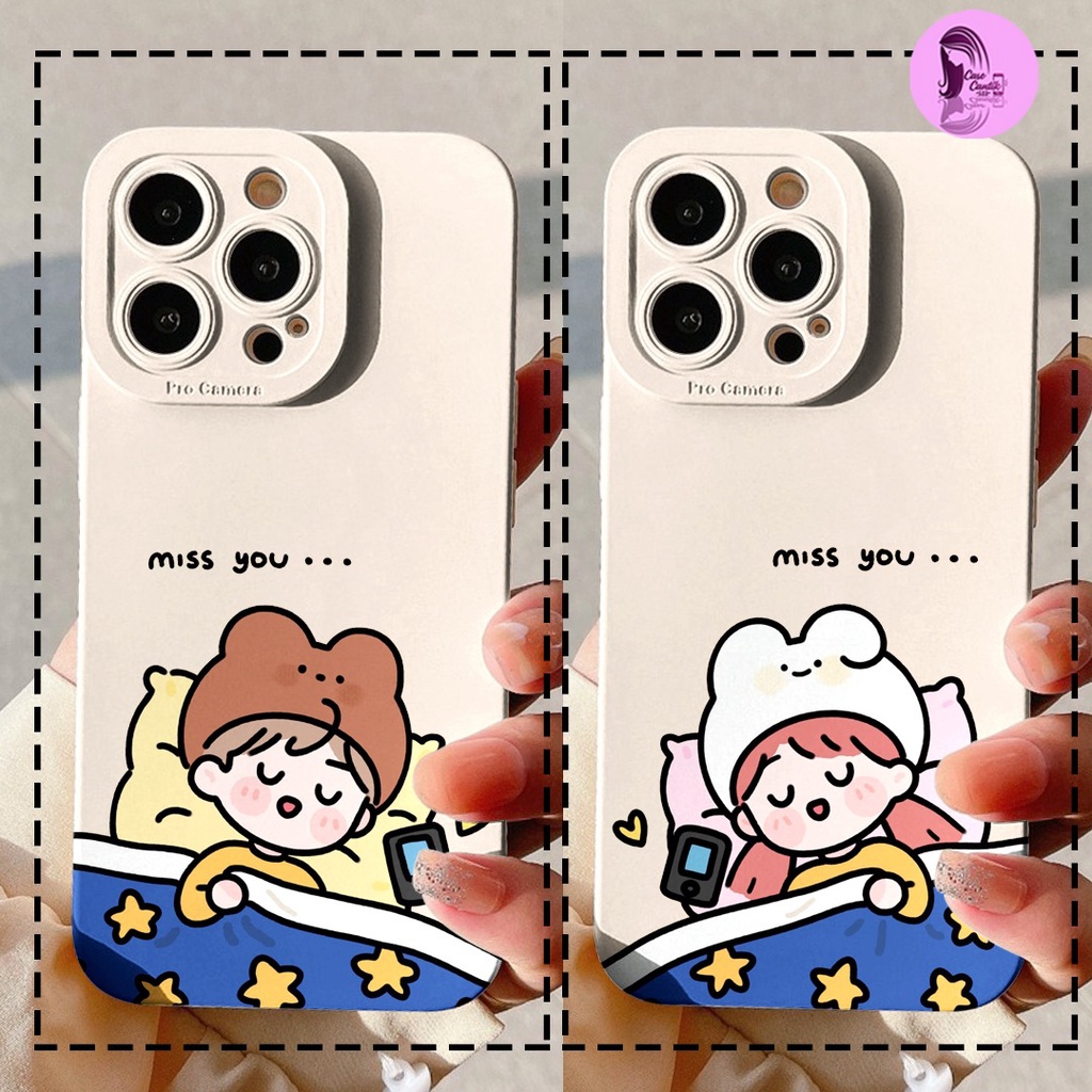 SOFTCASE SILIKON PROCAMERA CUSTOM I MISS U COUPLE UNTUK A04S A10S A12 A13 A32 A16K A17 A17K A54 A55 