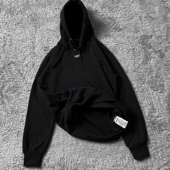 Free Paper Bag Hoodie Sweater Pull & Bear Loreng Emboss 3D Font Timbul // Jaket Pull & Bear Sablon