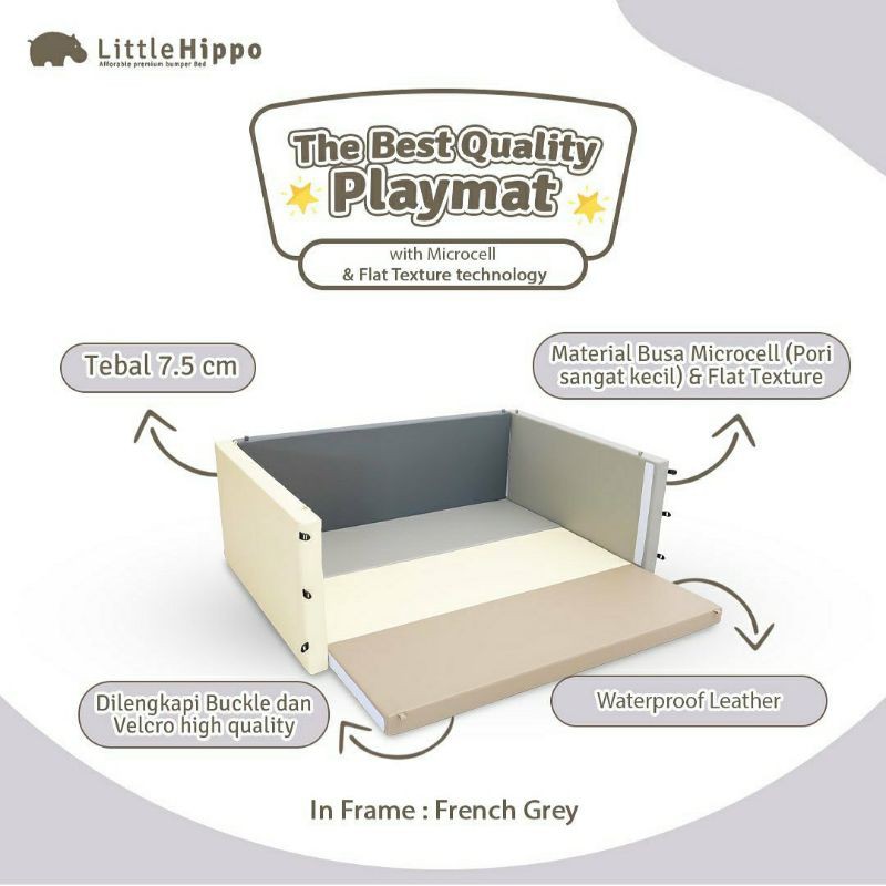 Little Hippo Bumper Bed Partner Lumba 