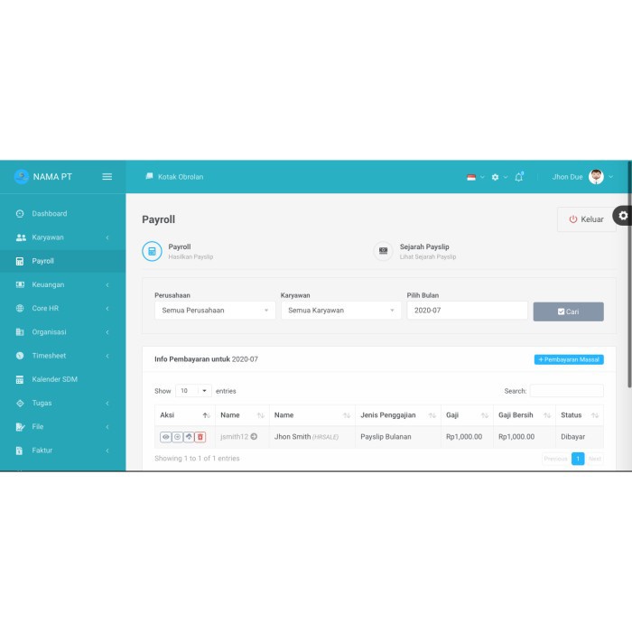 Promo Aplikasi HRD HRIS Payroll dan Penggajian Absensi Cuti karyawan