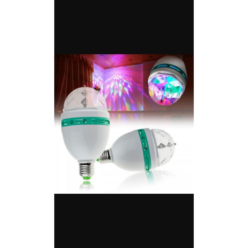 LAMPU DISKO DISCO FULL WARNA LED PUTAR COLOUR RAINBOW RGB E27