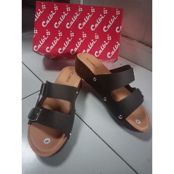 Wedges Calbi Casual Tinggi 3cm | Sandal Calbi Gasper Fashion Wanita Slop