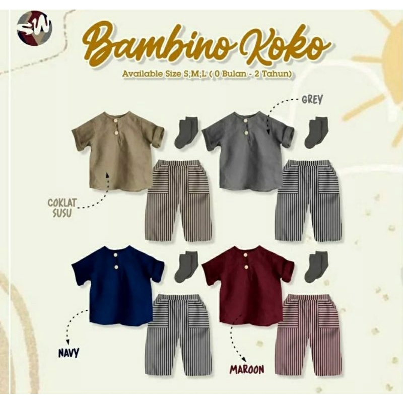 bambino koko setelan anak laki-laki baby