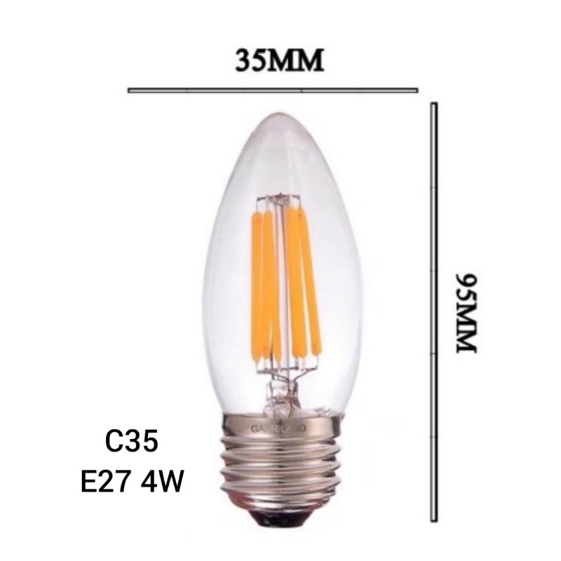 Lampu LED Filamen G45 G80 ST64 C35 E27 2w 4w watt Filament Edison Vintage Lampu Bohlam cafe-