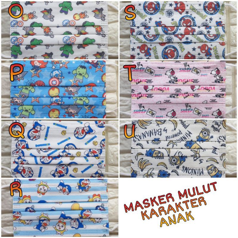 Masker anak 3ply (1pax isi 10pc)