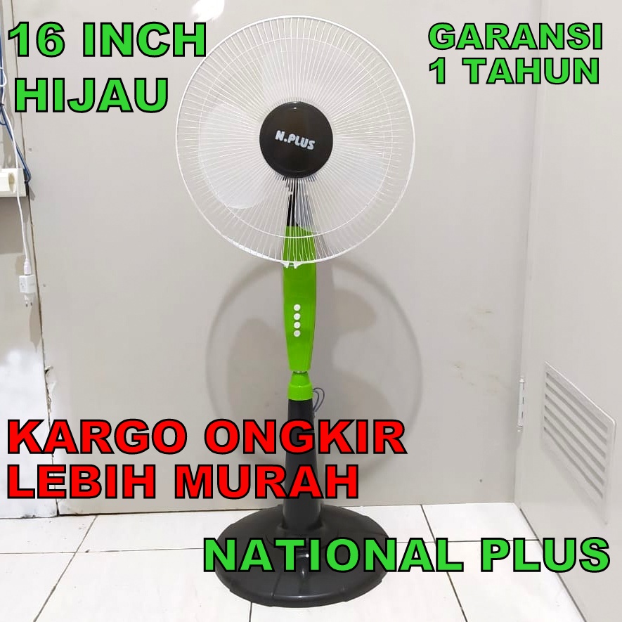 STAND FAN NATIONAL PLUS (NPLUS) kipas angin berdiri 16 inch national plus.