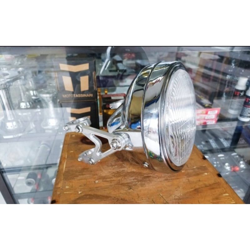 Breket Lampu Depan Bulet Bulat Ninja SS Plus Kupingan Set breket lampu ninja ss cnc as 33
