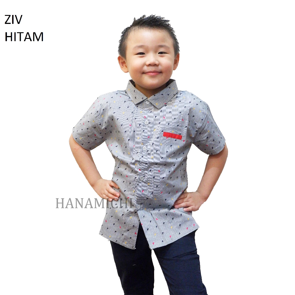 Hanamichi ZIV Baju Atasan Kemeja Anak Lengan Pendek