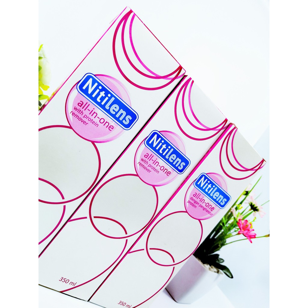 Cairan Pembersih Softlens Nitilens 350ml | Air Softlen | Cairan X2 | Air Cuci Softlens Aquasoft