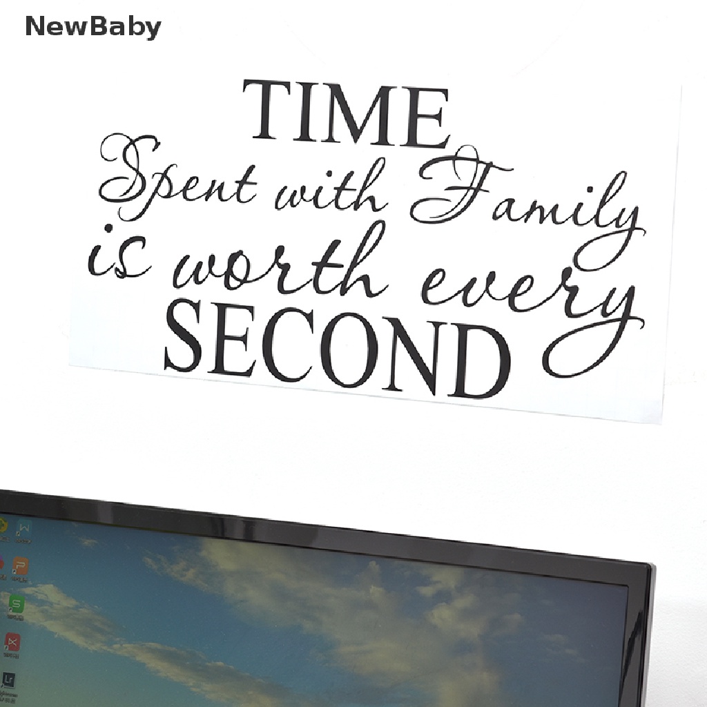 1pc Stiker Dinding Decal Desain time spent with family is worth every second