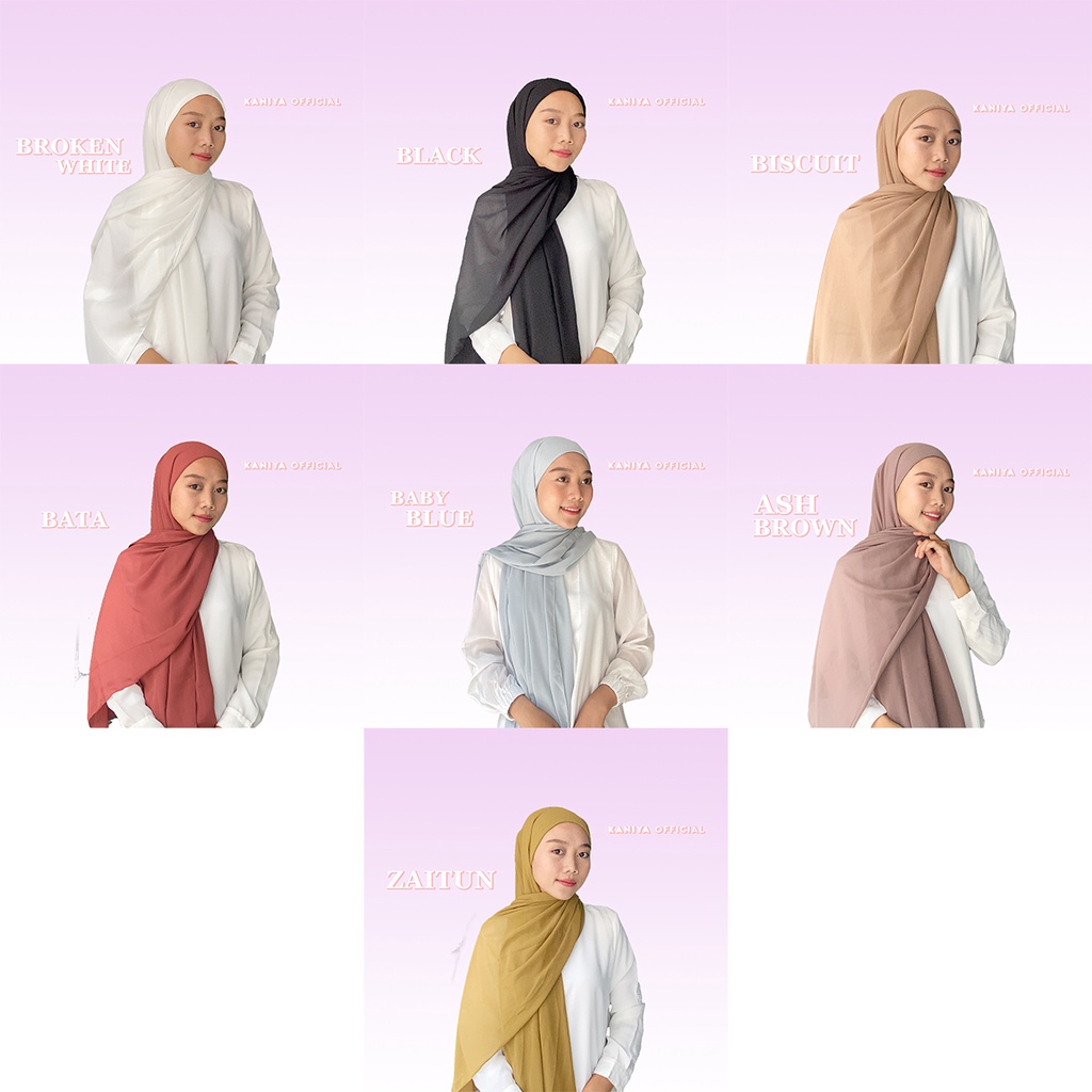 PASHMINA MALAYSIA TALI INSTAN / PASHMINA MALAY / PASHMINA INSTAN MELAYU 180 x 75 CM BY KANIYA OFFICIAL