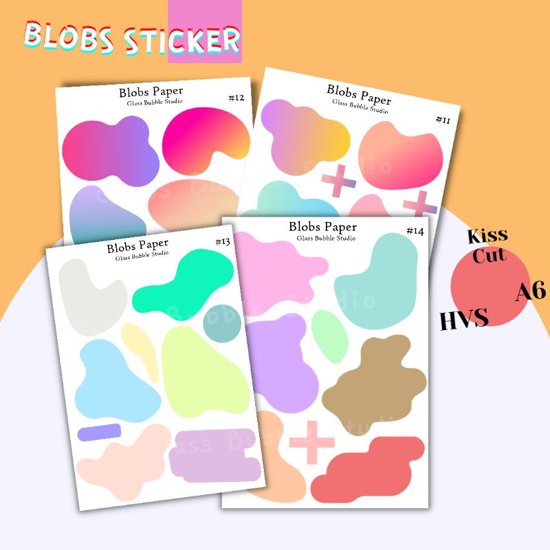 

Stiker blobs - syiker bubble, stiker planner, stiker jurnal