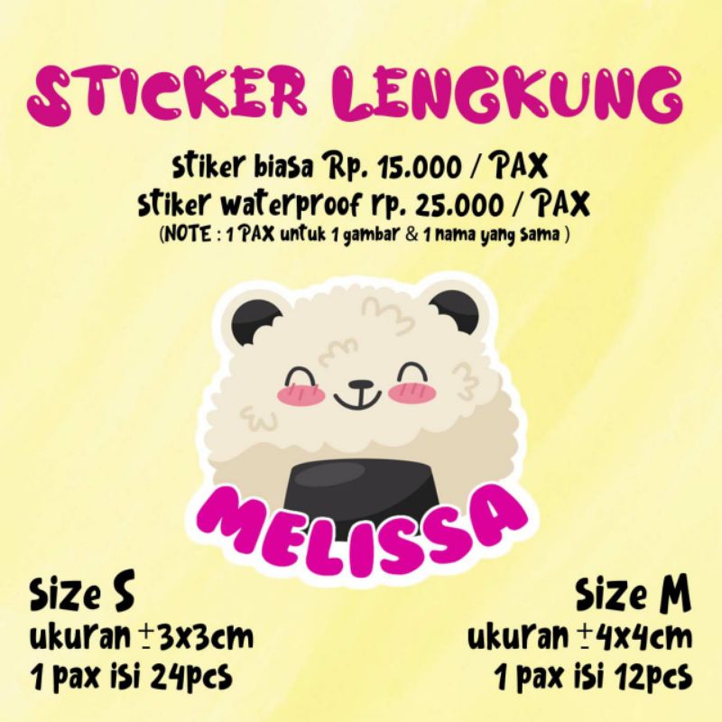 

Stiker Lengkung Stiker Nama Lengkung