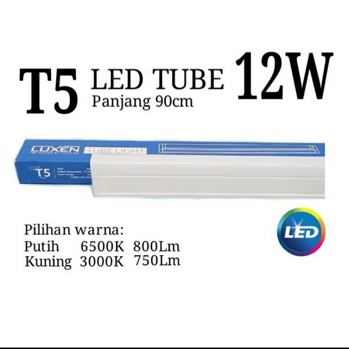 Luxen Lampu Led Tube T5 12w Bergaransi 1 Set Komplit T5 90cm 12 Watt 12 W