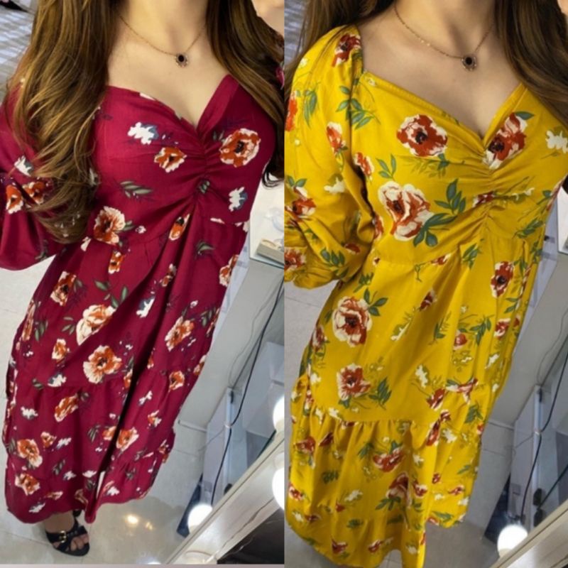 DASTER KERUT LENGAN PANJANG/ DRESS KERUT/ ATASAN MUSLIMAH/ DRESS KEKINIAN/ DASTER FUJI BERRY/ DASTER