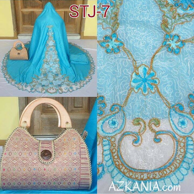 Mukena Sutra Dove Coklat Model Tas Janur Etnik