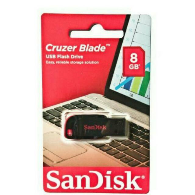 FLASHDISK SANDISK CRUZER BLADE 8GB / FLASH DISK ORIGINAL / PENYIMPAN DATA / FD