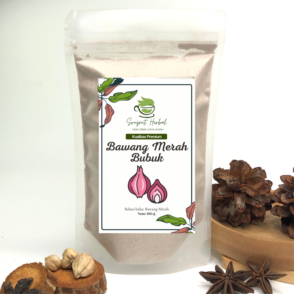 

100gr Bawang Merah Bubuk Murni Berkualitas Halus Shallot Ground Powder Premium JSR Sruput Herbal