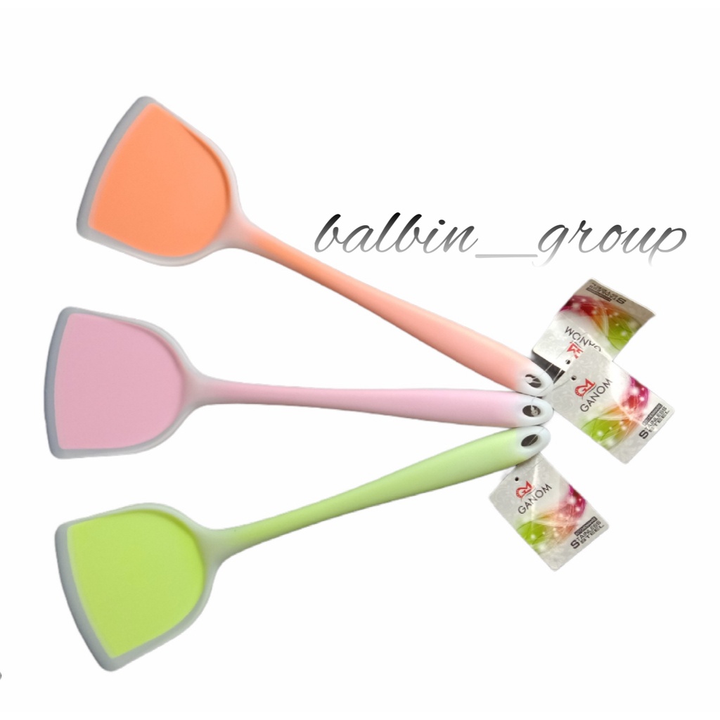 [balbin]spatulla silicon/sutil masak silikon/sendok goreng tahan panas/sodet teflon silicon masak berkulitas