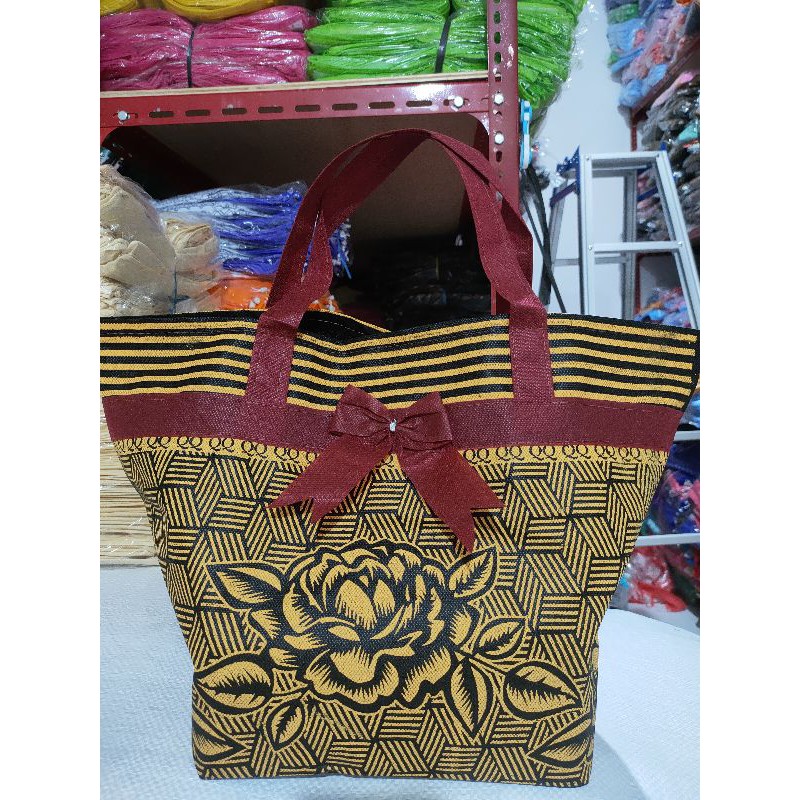 tas hajatan jojon batik MAWAR  bahan TEBAL uk.22x22