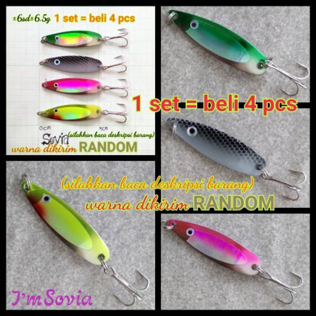 umpan pancing ikan model mini spoon / fishing spinner shiny spoon