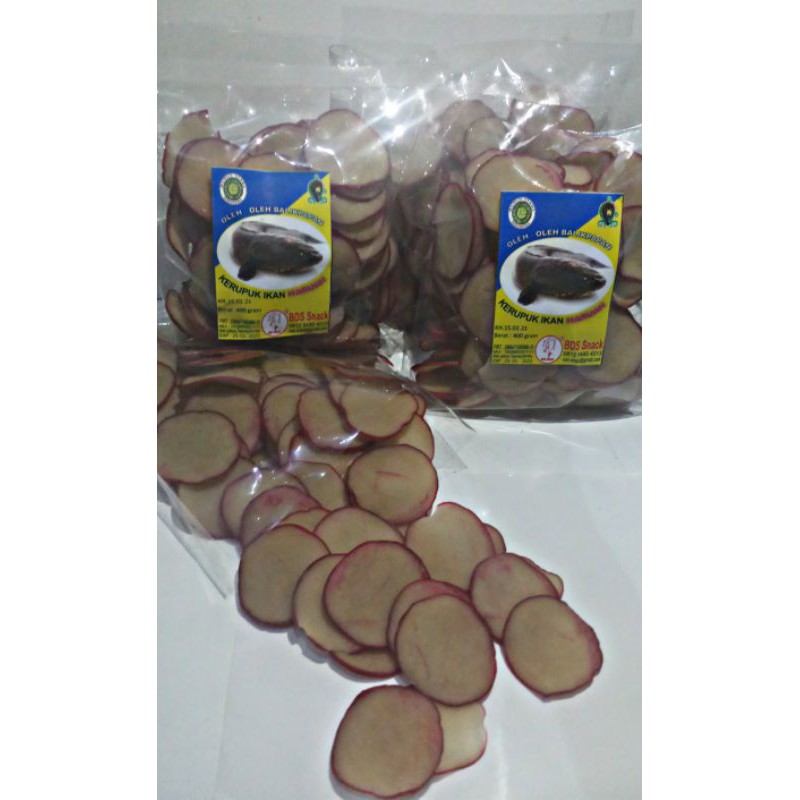 

Kerupuk ikan Haruan 400gr_BDS Snack