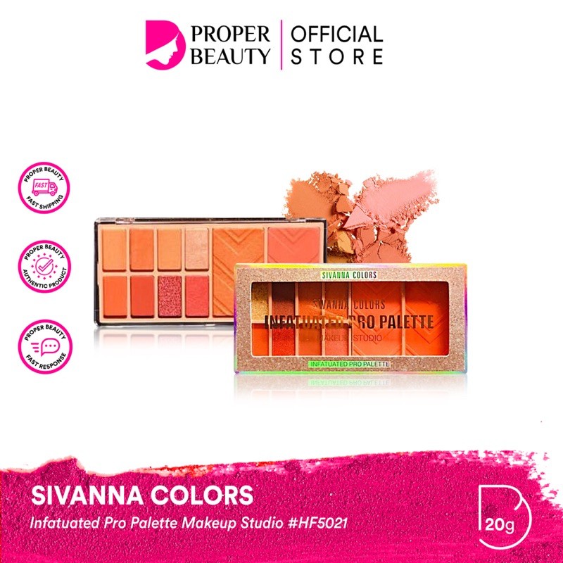 SIVANNA COLORS Infatuated Pro Palette Makeup Studio #HF5021 Thailand / Eyeshadow / Blush On