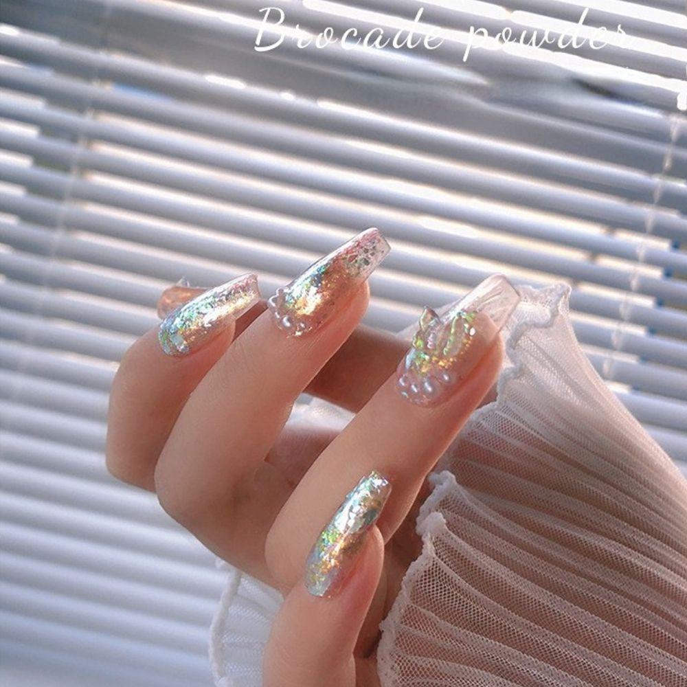 AUGUSTINA Agustina Nail Art Sequin Dream Color Hologram Kuku Kecantikan Hexagon DIY Nail Sequin Manicuring Flakes