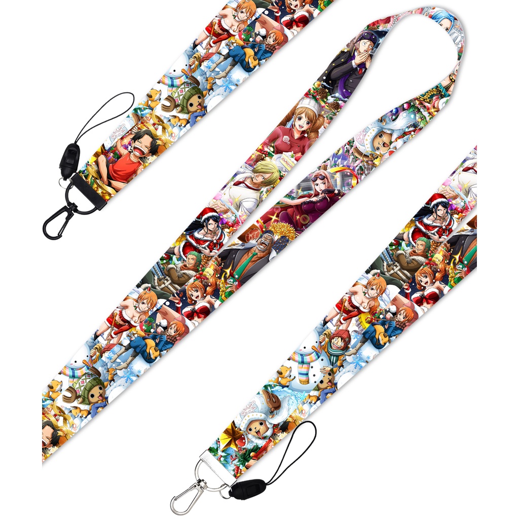 Tali lanyard Motif Anime one Piece Luffy Sauron Untuk Gantungan Kuncihandphonekartu Natal