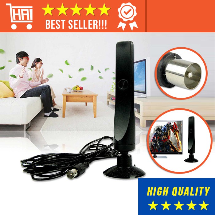[ORIGINAL] ANTENA TV LED/LCD/TABUNG INDOOR ANTENA TV DIGITAL INDOOR SILINDER ANTENNA TELEVISI DVB-T2