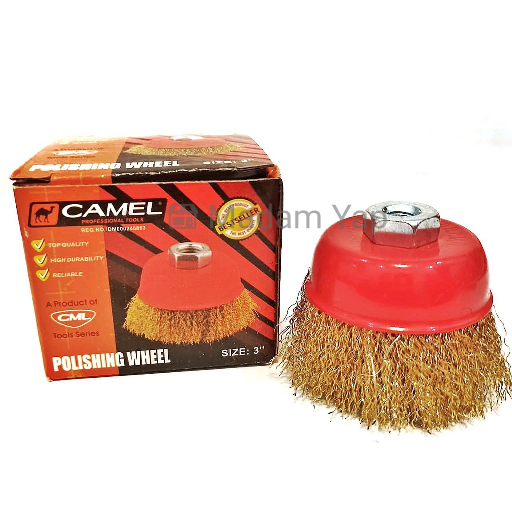 Sikat Mangkok Kawat Camel Kuningan 3&quot; Inch - Cup Brush Gerinda 3 In