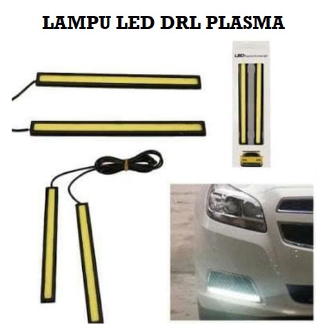 LED Lampu DRL Plasma COB 17CM Lampu LED Strip Depan Mobil Motor 17 CM