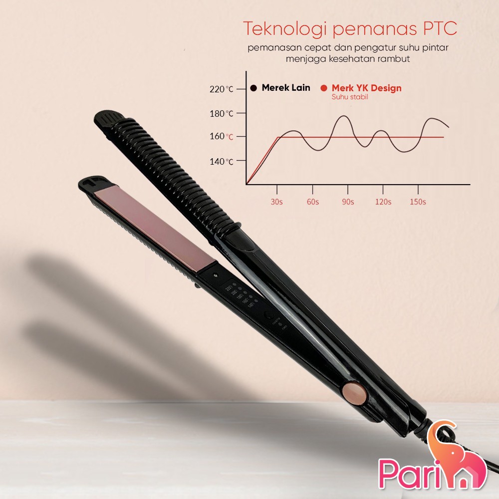 Catokan Pelurus Rambut Catok Pelurus Rambut Hair styler YK DESIGN YK-1625