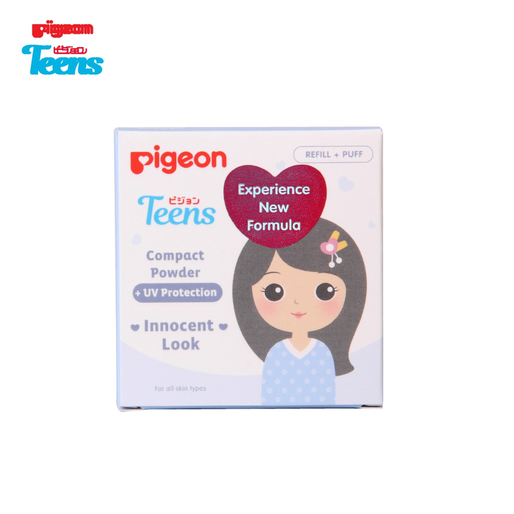 PIGEON Teens Refill Compact Powder + UV Protection 14Gr / Refill Bedak Padat Remaja