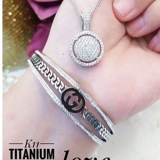 TiTanium set gelang kalung p628