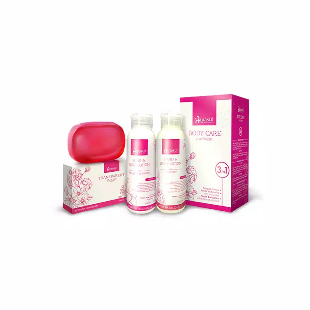 Paket Pemutih Badan Original BPOM AMPUH PERMANEN Kulit Tangan Lengan Kaki Leher Hanasui Body Care