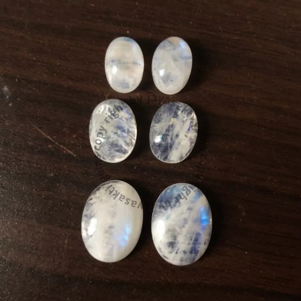 Natural Biduri Bulan Moonstone Lose Stone Klep Biru Srilangka Batu Akik
