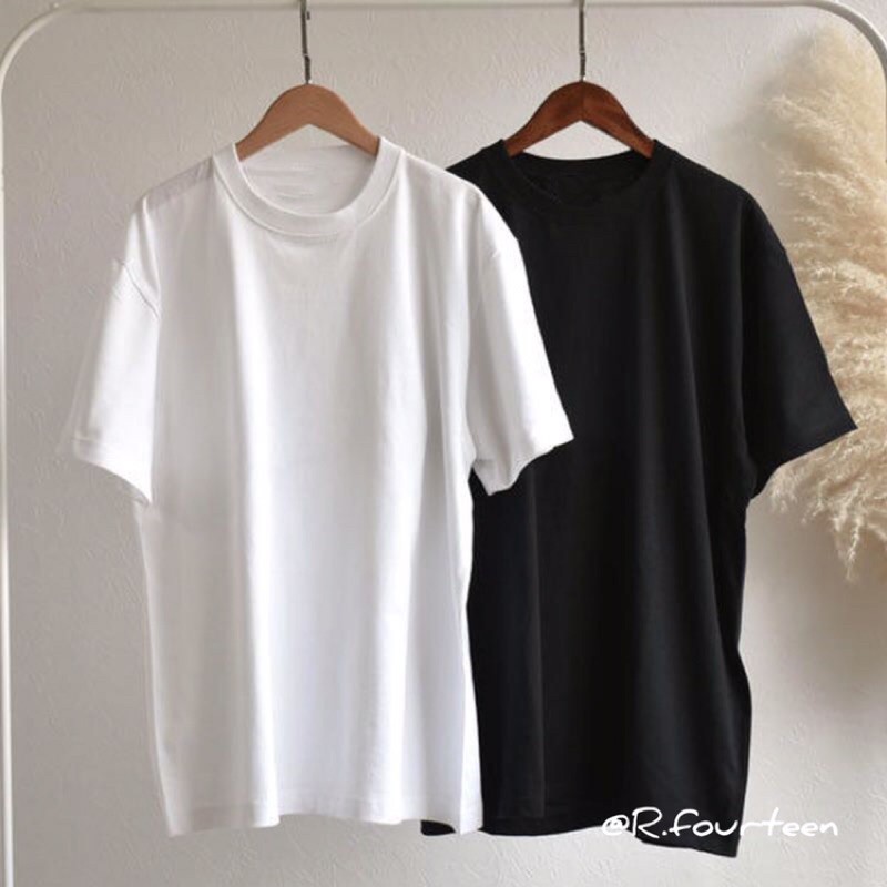 KAOS POLOS LENGAN PENDEK OVER SIZE COTTON COMBED 30S CEWEK COWOK KAOS HITAM PUTIH BIRU MURAH