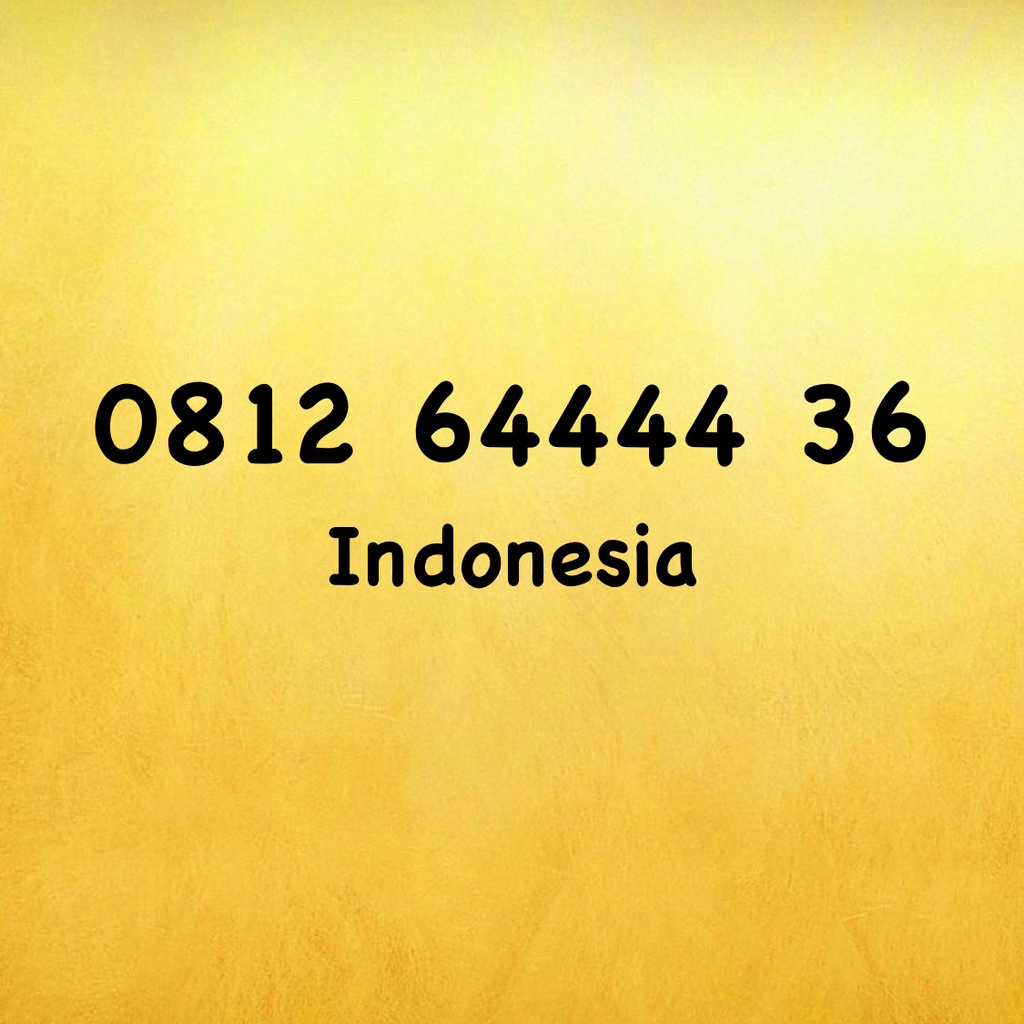 Nomor Cantik Simpati 11 Digit - 0812 644 4436 - 0812 64444 36