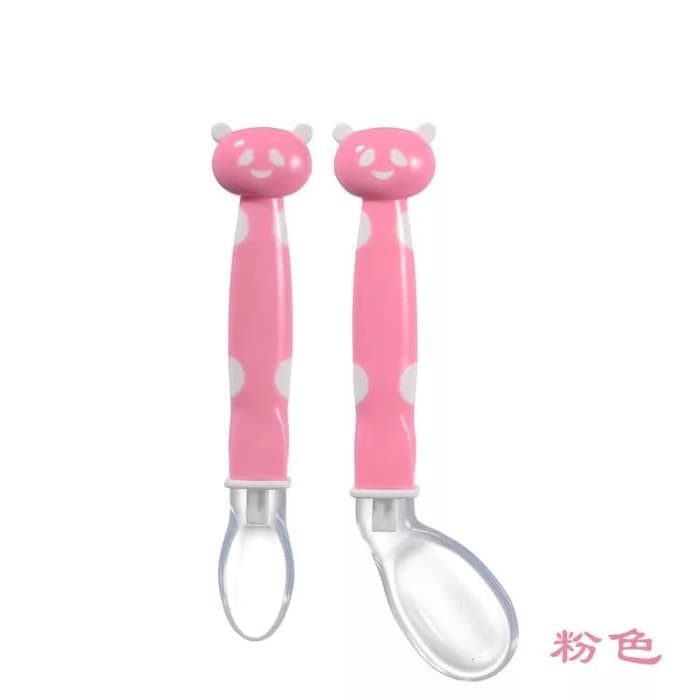 (BOW) Sendok Makanan Bayi Set Bahan Silicone