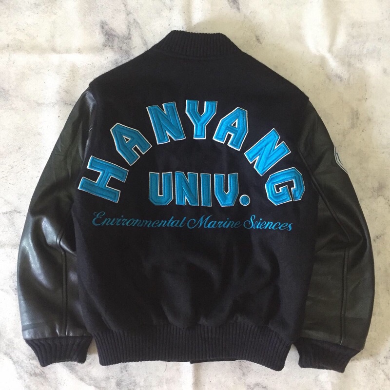 HANYANG UNIV VARSITY LEATHER JACKET