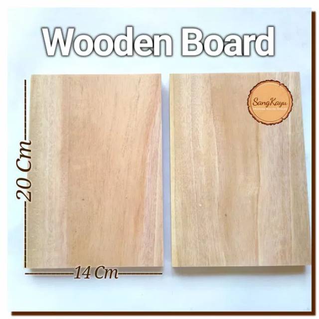 Wooden Board 14 x 20Cm Papan kayu talenan tatakan potongan kayu mahoni
