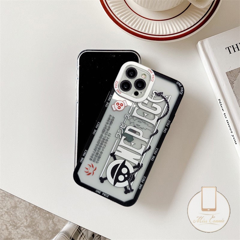 IPHONE Shockproof Soft Case Kompatibel Untuk Iphone6 6s 7 8 Plus 11 12 14 Pro XS Max XR X SE 13 Pro Max Kartun One Piece Pola Bening Lembut TPU Kembali Kamera Perlindungan Casing Transparan