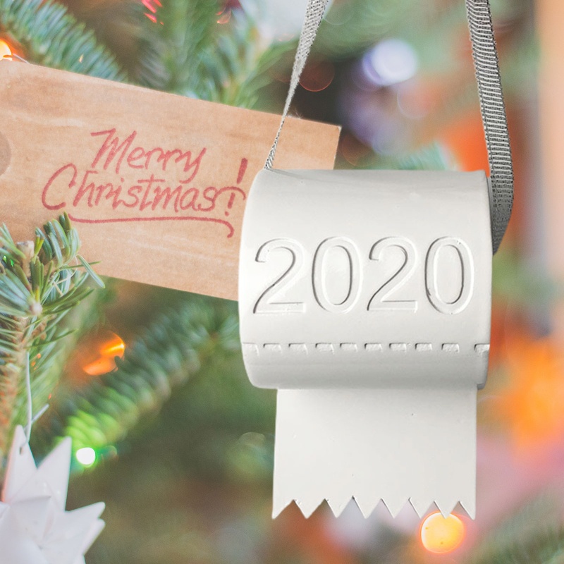 Ornamen Kertas Toilet Model Gantung Desain Pohon Natal 2020