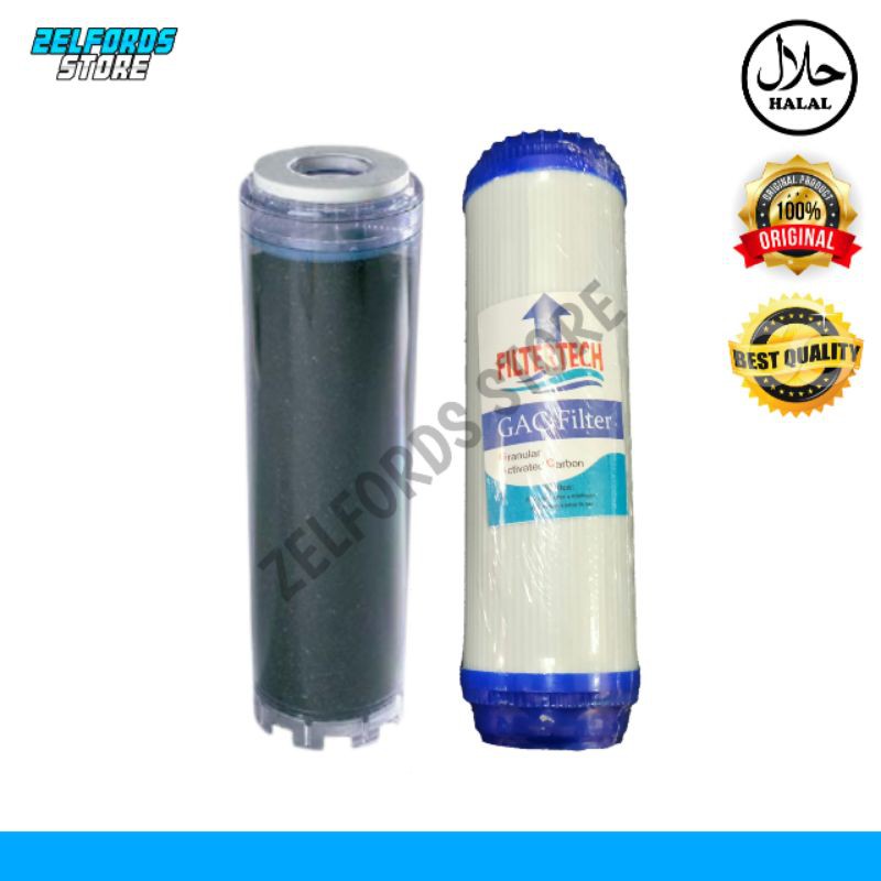 Paket Cartridge Karbon Aktif + GAC / 10 Inch
