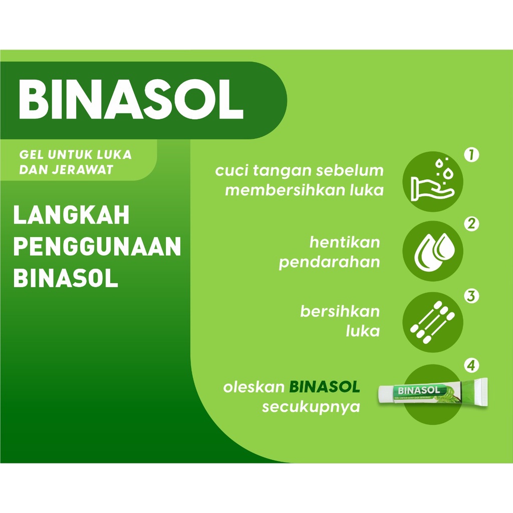 BINASOL Gel Obat Luka Diabetes Luka Bakar Luka Nanah Luka Basah Jerawat Dan Obat Kulit