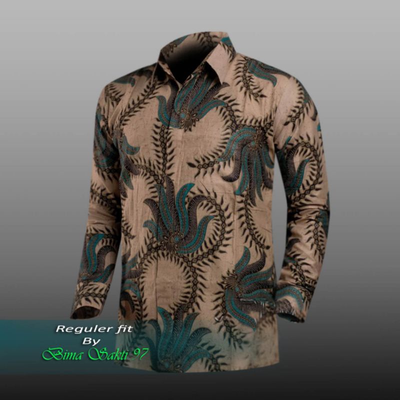 Baju batik kemeja pria Lengan panjang kemeja batik pria kemeja terbaru