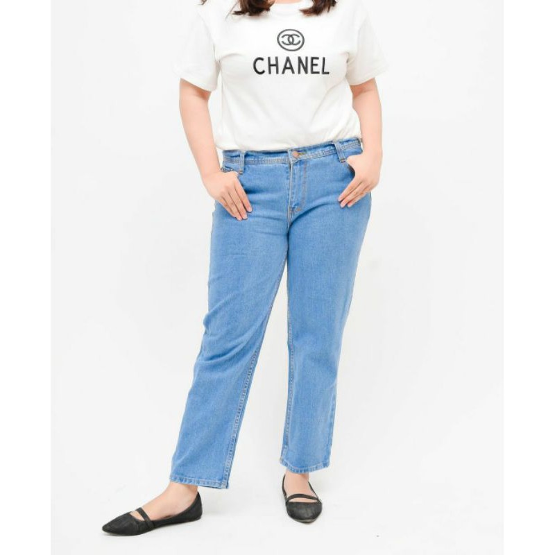 NADELUS celana Jeans Boyfriend Jumbo Size 36