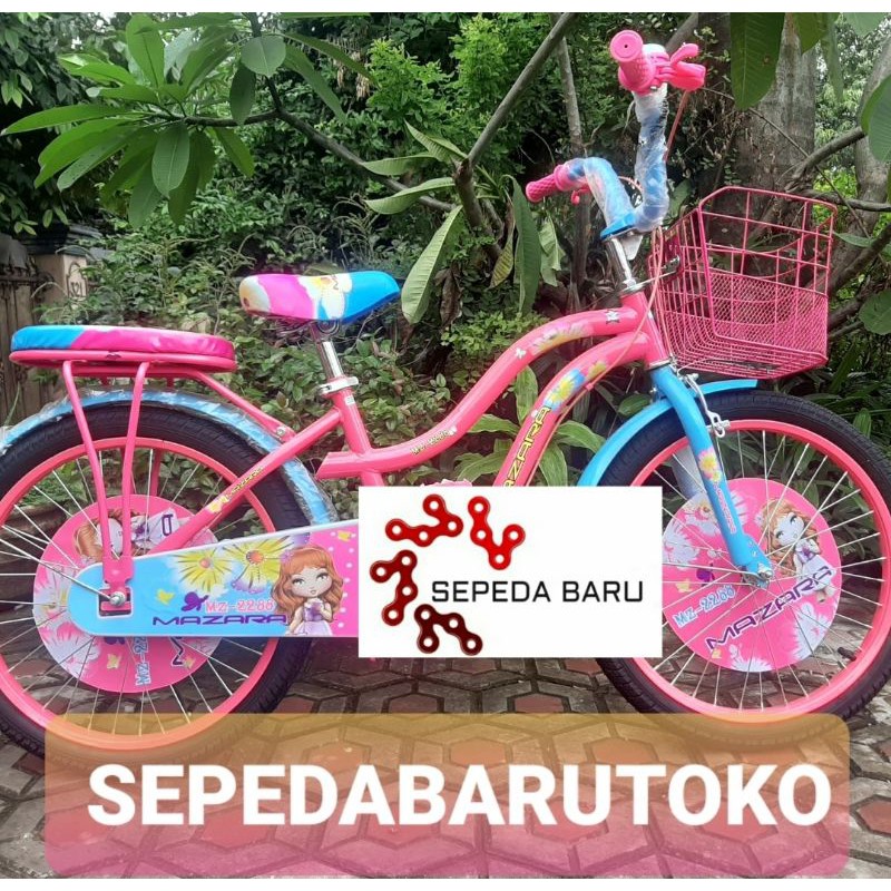 Sepeda anak perempuan mini 20 inch CTB Mazara MZ-2288 keranjang